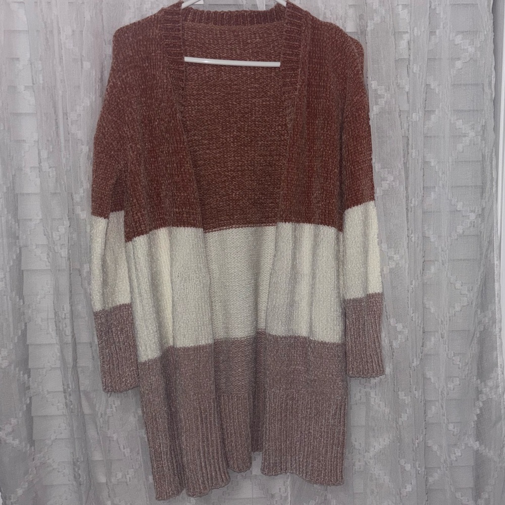 Colorblock Open Front Cardigan Sweater - Picture 4 of 7